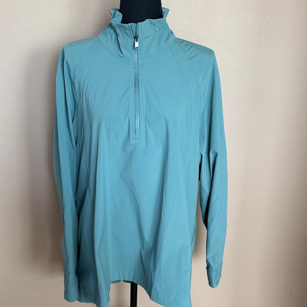 Athleta Seafoam Green Pullover Jacket Advantage Poplin Size L